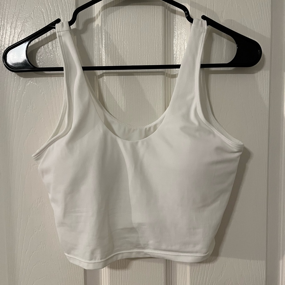 White Workout Tank Top